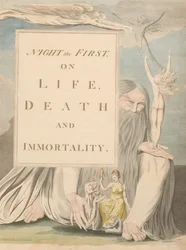 Les pensées nocturnes de Young, Page de titre, Nuit la première, sur la vie, la mort et l